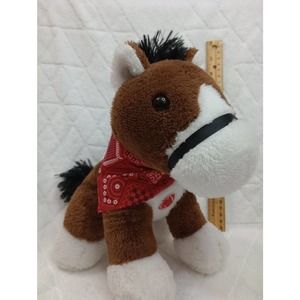 DanDee horse 8" plush stuffed animal makes galloping & neigh sounds EUC